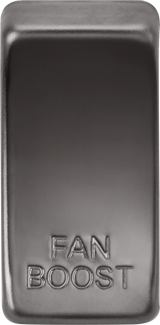 ML Accessories Switch Cover Marked "FAN BOOST" - Black Nickel