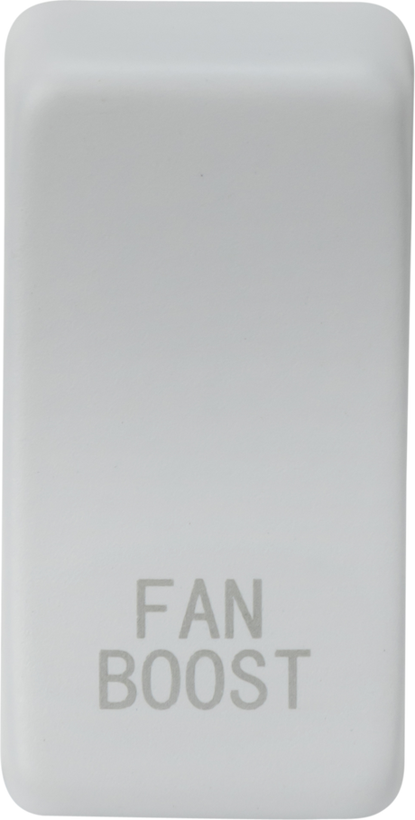 Switch Cover Marked FAN BOOST - Matt White by ML Accessories