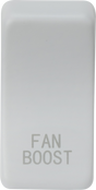 Switch Cover Marked FAN BOOST - Matt White by ML Accessories