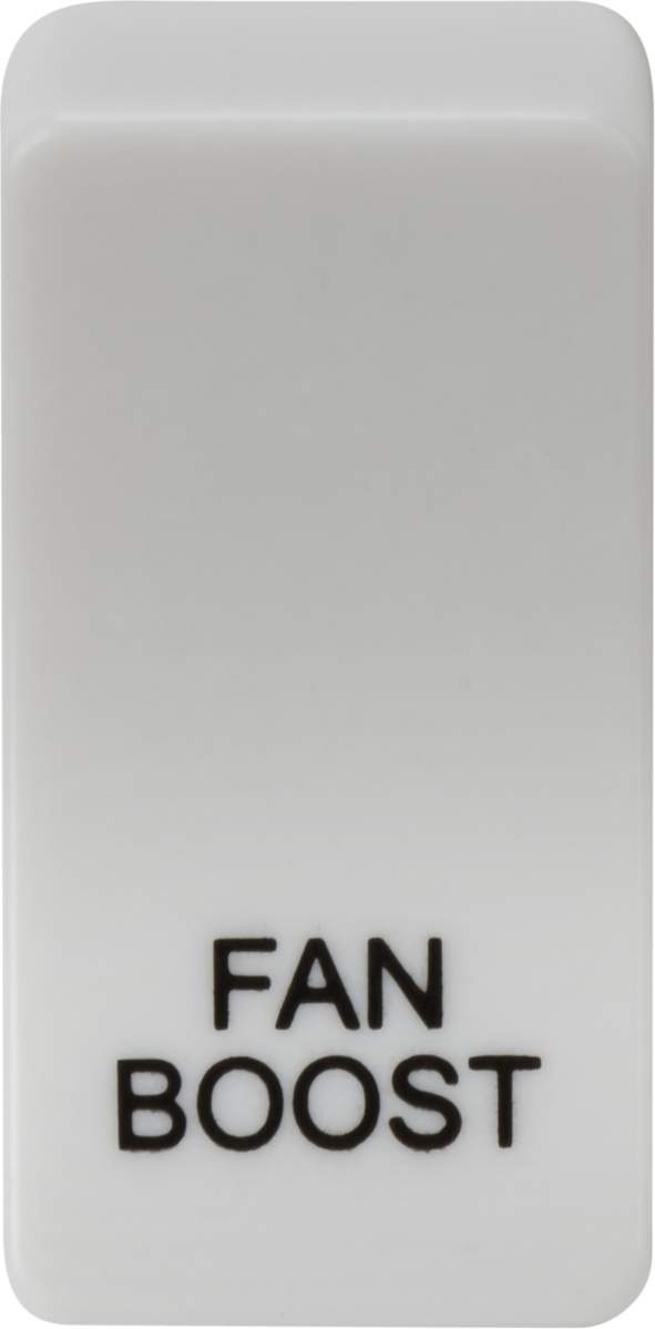 Switch Cover Marked 'FAN BOOST' - White, GDBOOSTU