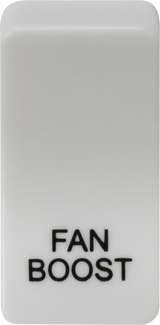 Switch Cover Marked 'FAN BOOST' - White, GDBOOSTU