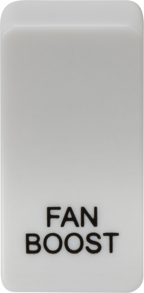 Switch Cover Marked 'FAN BOOST' - White, GDBOOSTU
