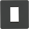1G Modular Faceplate - Anthracite - Euro Module Compatible