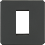 1G Modular Faceplate - Anthracite - Euro Module Compatible