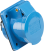 ML Accessories 240V IP44 16A Angled Panel Mount Socket 2P+E