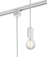 230V 1.8M E27 Contemporary Track Pendant - White