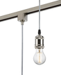 230V 1.8M E27 Vintage Track Pendant - Brushed Chrome