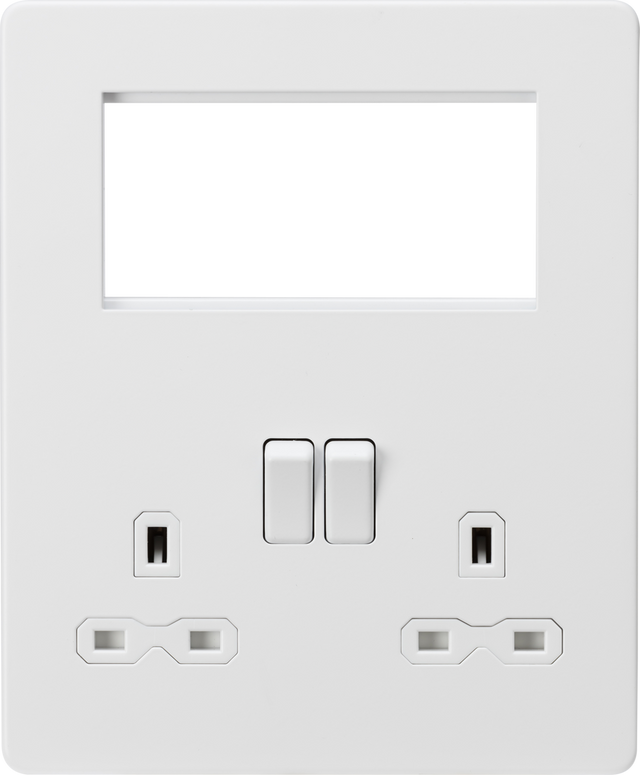 Small Multimedia Combination Plate - Matt White