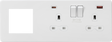 13A 2G DP Socket with Dual USB A+C - Matt White