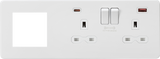 13A 2G DP Socket with Dual USB A+C - Matt White