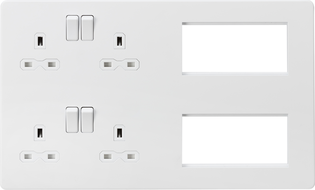 ML Accessories Combination Plate - Matt White with White Insert