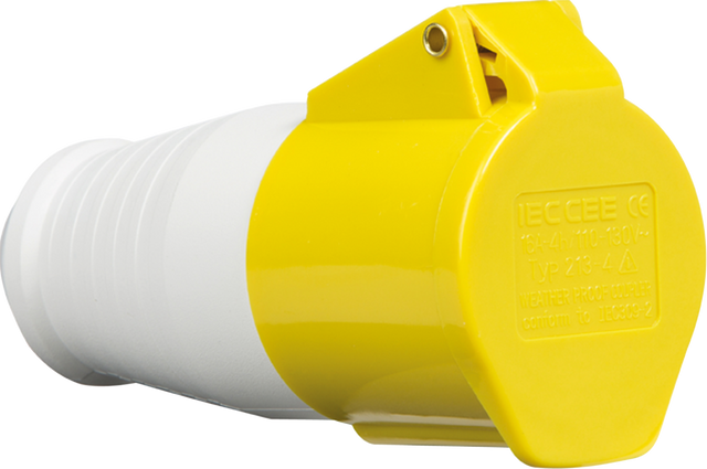 110V IP44 16A Connector 2P+E - Industrial Wiring Accessory