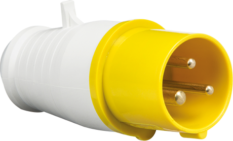 110V IP44 16A Industrial Plug Yellow & White