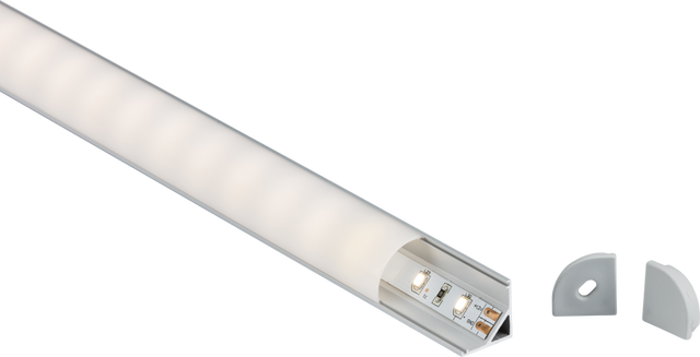 2M Aluminium Profile - Surface Mount Corner