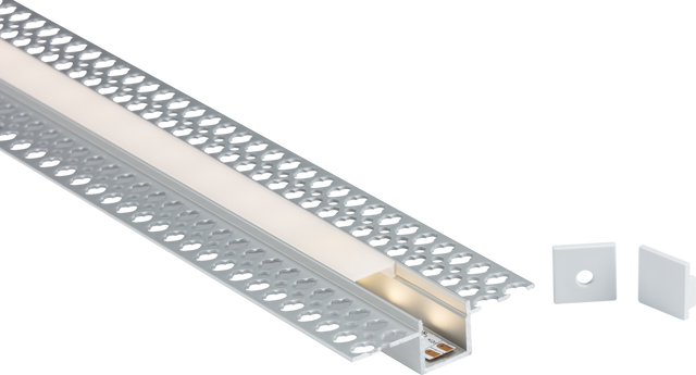 2M Aluminium Profile - Plaster-in Recessed for LED Strip