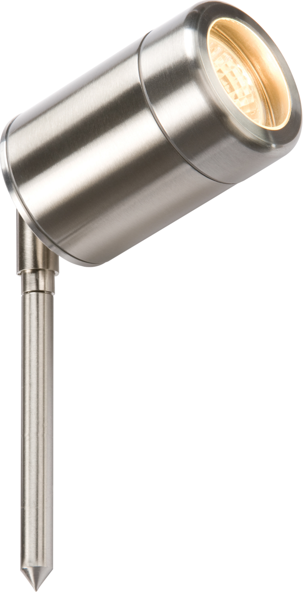 230V IP65 GU10 Spike Light - Stainless Steel Garden Spotlight