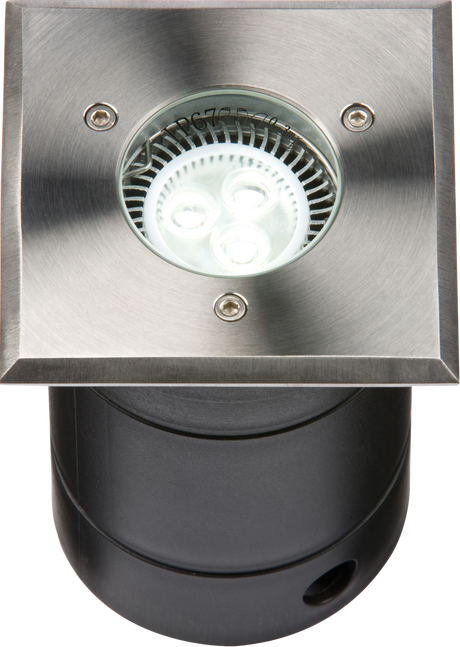 230V IP67 Grade 304 Stainless Steel Driveover Ground Light, Square