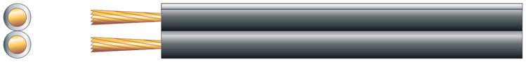 Mercury: 807.058UK, Economy Fig 8 Speaker Cable, 100m, CCA, 15A, 2x42, Black/White