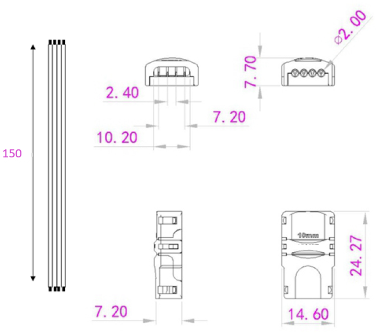 12V / 24V Flex Strip Connector Image