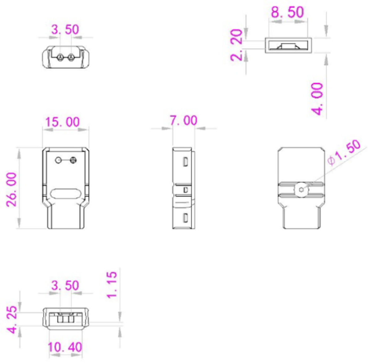 IP65 LED Flex Wire to Strip Connector Image