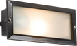 IP44 E27 Bricklight with Plain and Louvred Black Cover