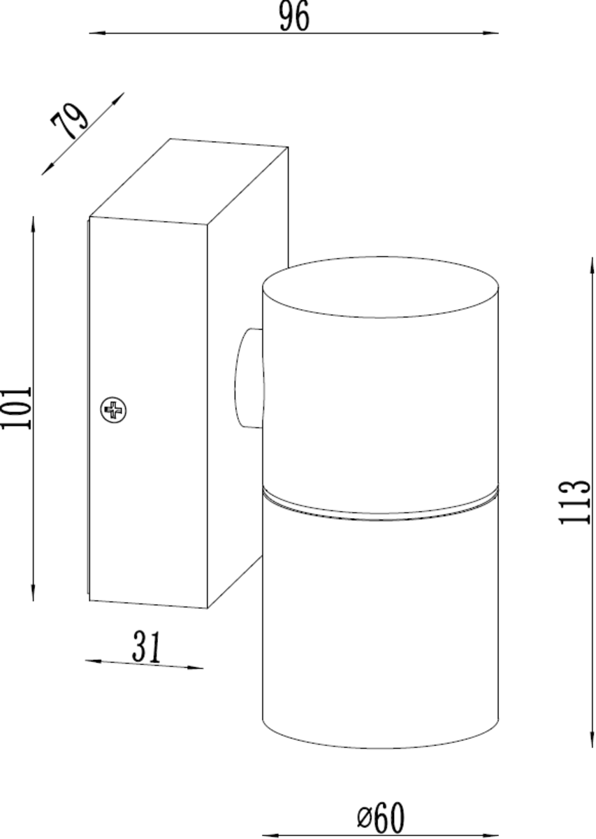 230V IP54 GU10 Wall Light with Photocell Sensor - Image 2