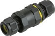 IP68 16A Weatherproof Inline Connector - 3 Pole, Black