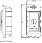 10A Fan Isolator Key Switch Module - Image 2