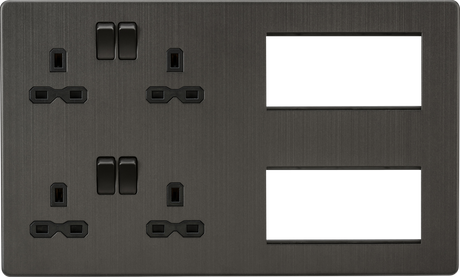 Combination Plate - Smoked Bronze with Black Insert