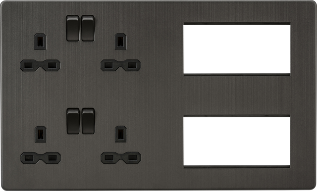 Combination Plate - Smoked Bronze with Black Insert