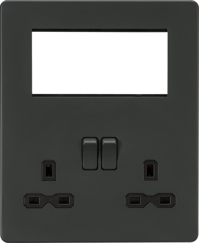 Small Multimedia Combination Plate - Anthracite with Black Insert