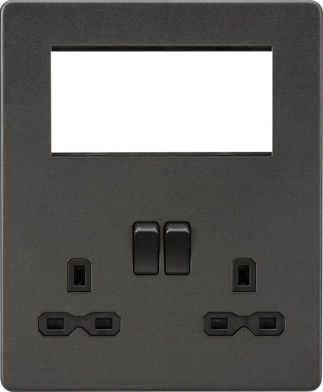 Small Multimedia Combination Plate - Smoked Bronze - SFR194SB