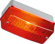 230V IP65 100W Max E27 Bulkhead with Red Prismatic Diffuser