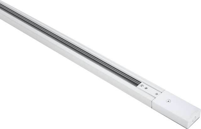 230V 10A Single Circuit Track White (2m) - Aluminium Track Lighting