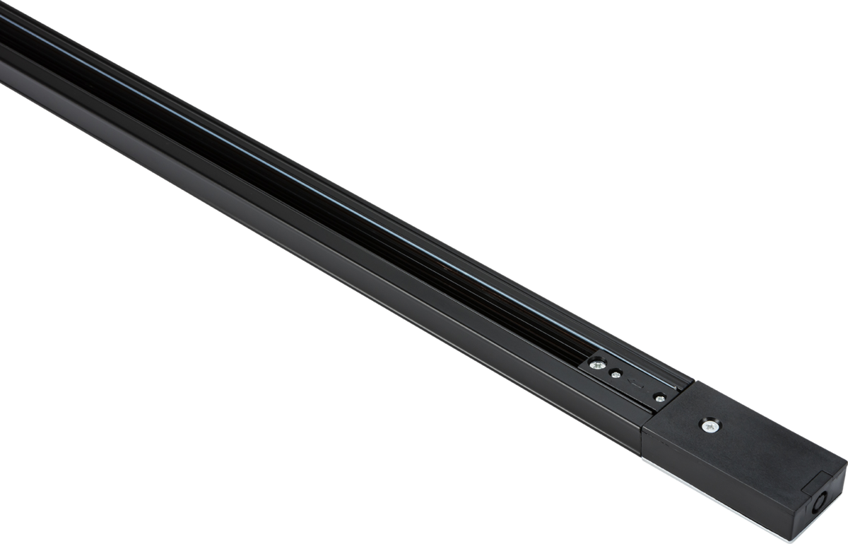 230V 10A Single Circuit Track - Black - 3 Metre