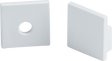 Aluminium Plaster In Profile End Caps - Grey