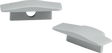 Aluminium Recessed Profile End Caps - Grey Polycarbonate