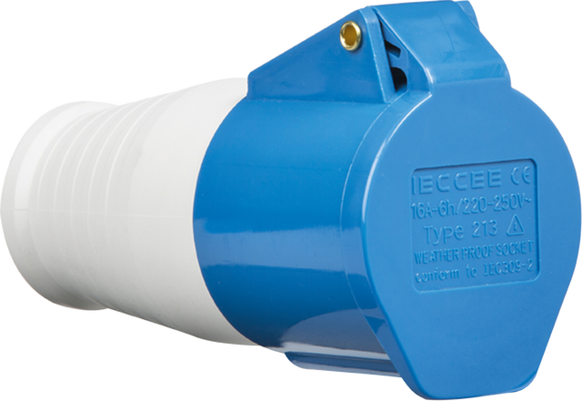 240V IP44 16A Connector 2P+E - Industrial Connector