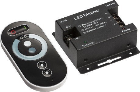 12V / 24V RF Controller and Touch Remote for Dimmer Single Colour