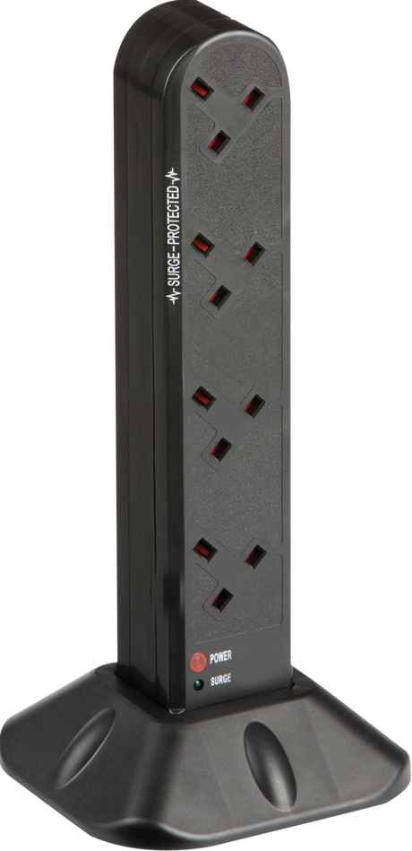 8G 2M Surge Protected Tower with 8 Sockets