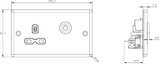 Alternative view of 13A DP Key Lockable Socket - Brushed Chrome