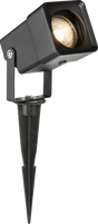 230V IP65 GU10 Square Spike Light - Black