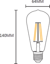 LED ES Clear ST64 Filament Lamp - Bright Warm White Light