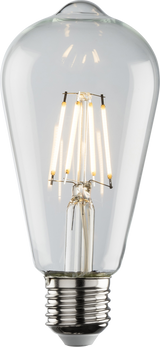 230V 4W LED ES Clear ST64 Filament Lamp - Dimmable Warm White