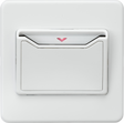 32A 1G Key Card Switch - Matt White - Ideal for Hotel Rooms
