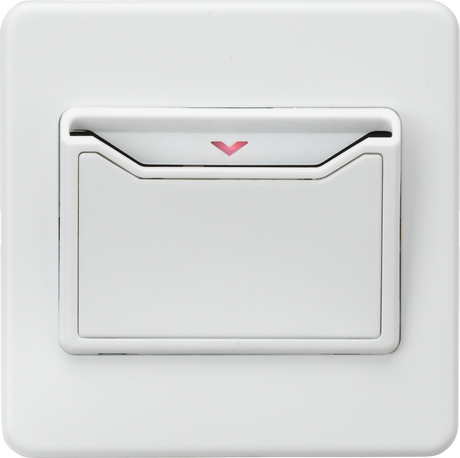 32A 1G Key Card Switch - Matt White - Ideal for Hotel Rooms