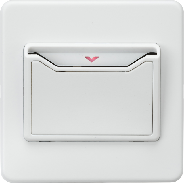 32A 1G Key Card Switch - Matt White - Ideal for Hotel Rooms