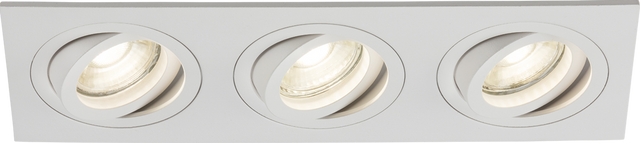 Knightsbridge Ambar Tri Tilt Square Downlight White