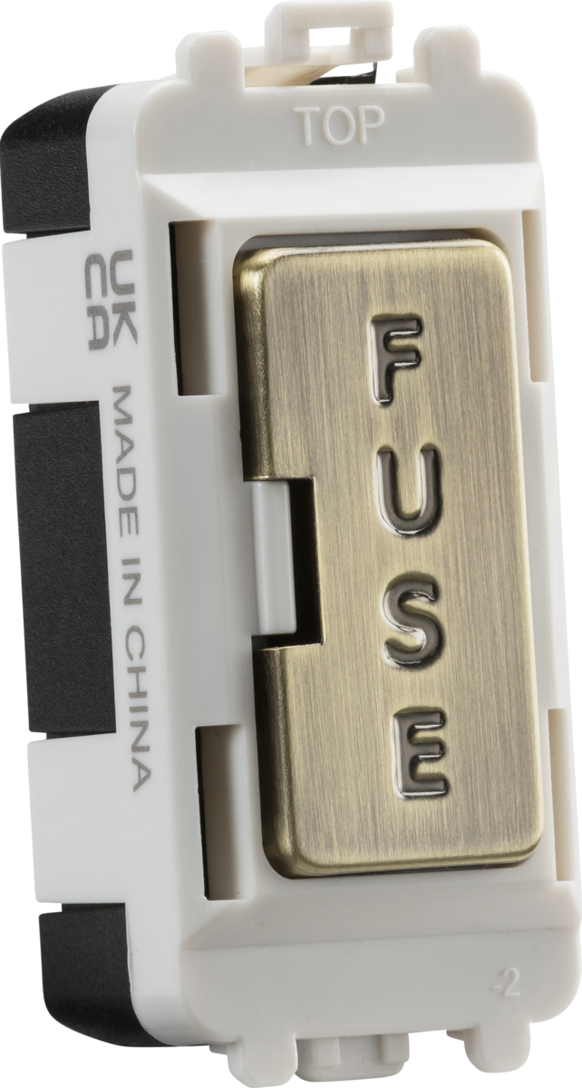 Knightsbridge 13A Fused Module - Antique Brass