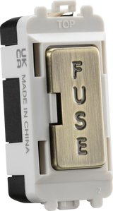 Knightsbridge 13A Fused Module - Antique Brass